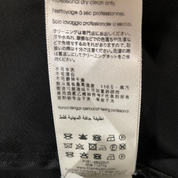 3.1 Phillip Lim Single Breasted Blazer Tailored Black Size 0 - Picture 13 of 15